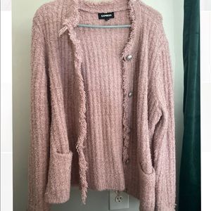 Express Pink Sweater Blazer